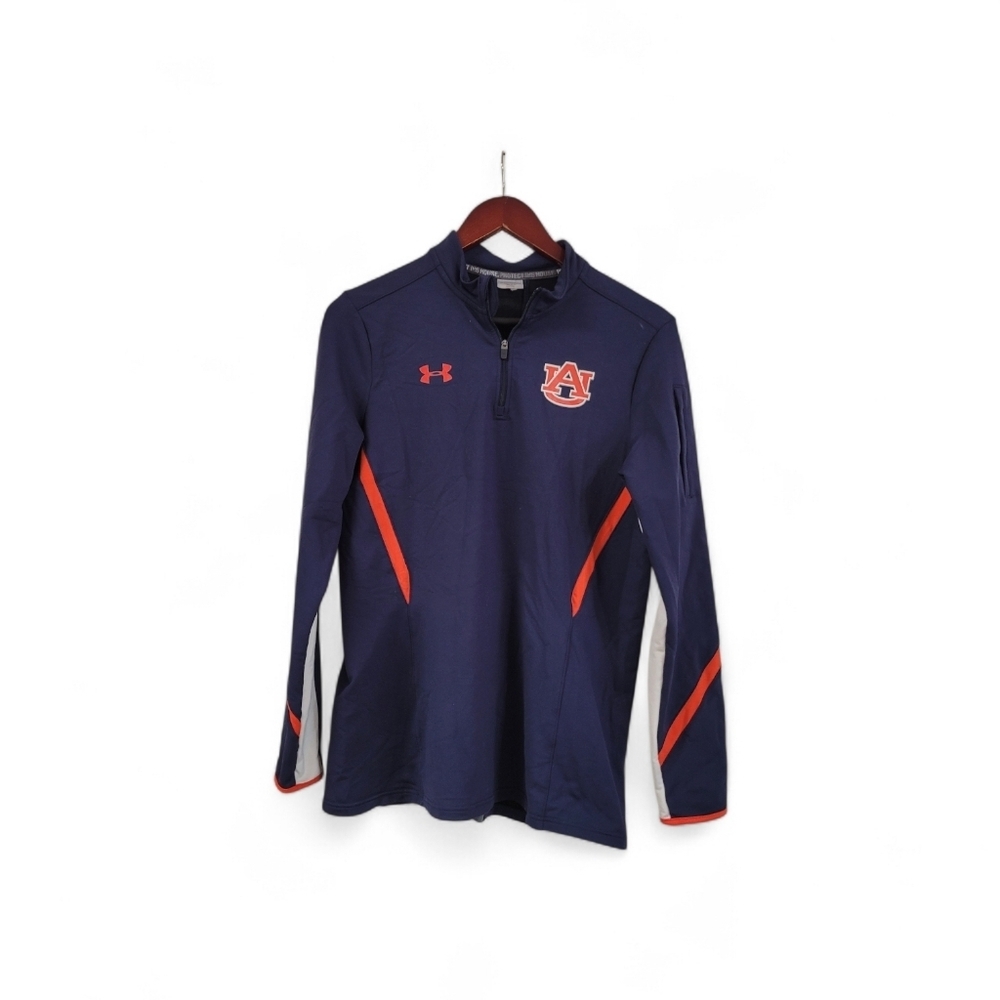 Y2K Under Armour Auburn Tigers Mens Performance Quater Zip Pullover Medium